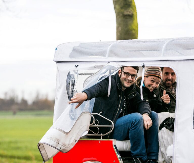 Onze tuk tuk's werken ook perfect voor onze herft & winter uitjes.