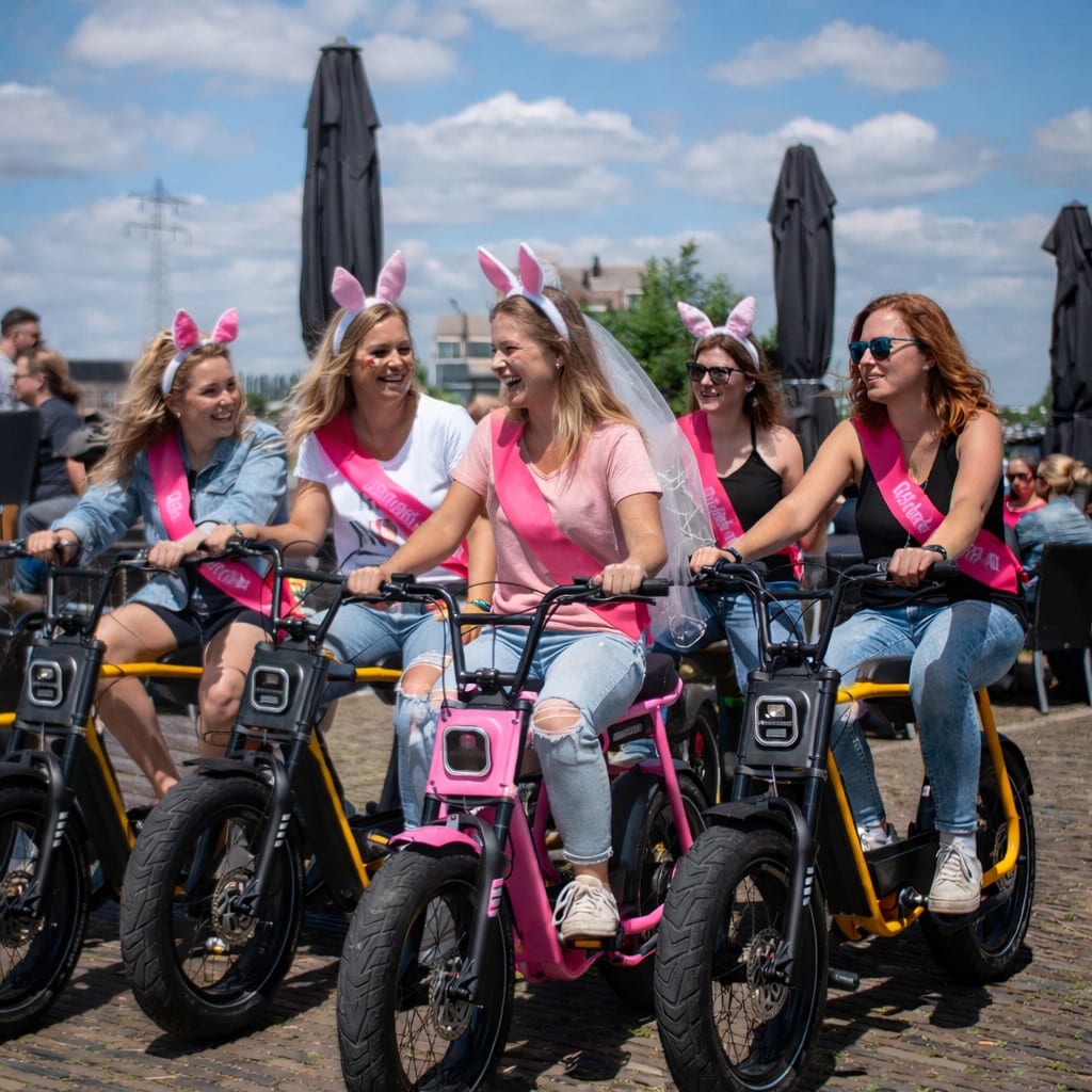 Vrijgezellenfeest voor vrouwen op de fatbike